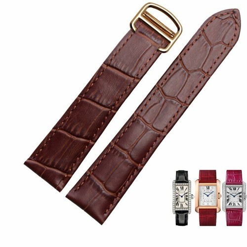 Genuine Leather Watchband For Cartier 
