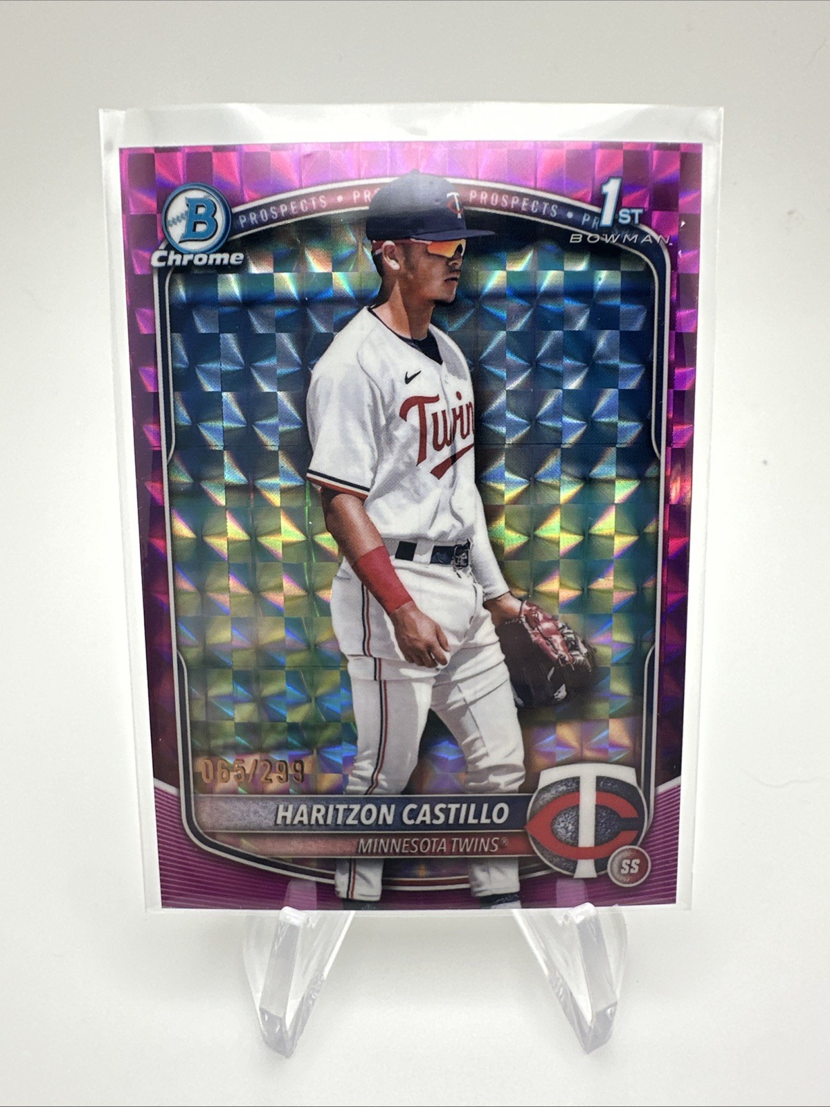 2025 Bowman Chrome HARITZON CASTILLO #BCP-161 Fuchsia Geometric Refractor /299