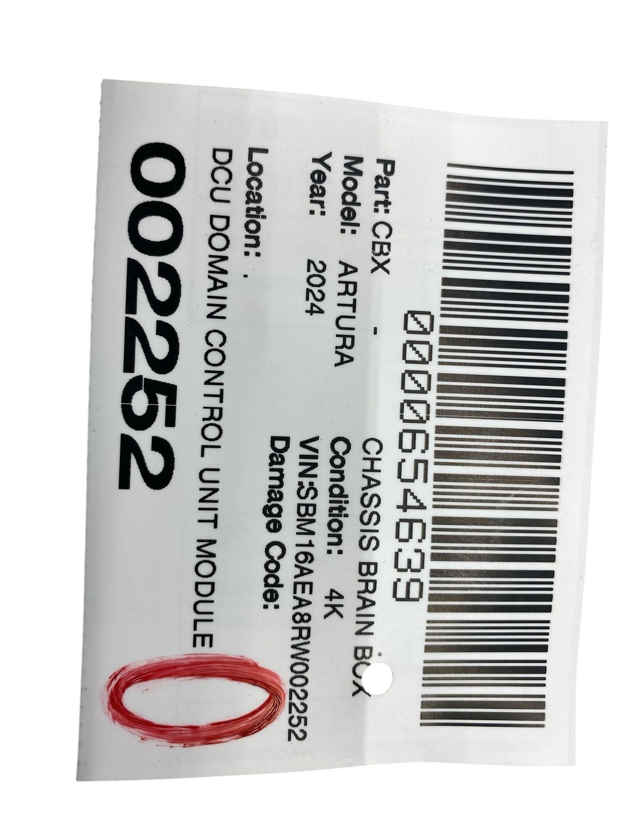 2024 MCLAREN ARTURA DCU DOMAIN CONTROL UNIT MODULE 16MB435CP 16MA191CP OEM
