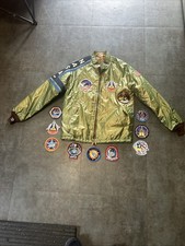 Watkins Men's Vintage NASA Astronaut Space Shuttle Jacket Medium Extra Patches