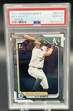 Nick Kurtz 2024 Bowman Draft Chrome 1st Bowman (RC) #BDC56 Athletics PSA 10!