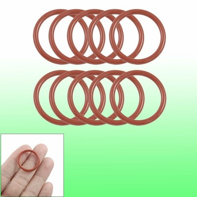 10 pcs 25mm OD 2.5mm thickness dark red silicone O ring oil seal gasket #iw