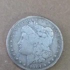 1904 s Morgan Silver Dollar key date vf  coin