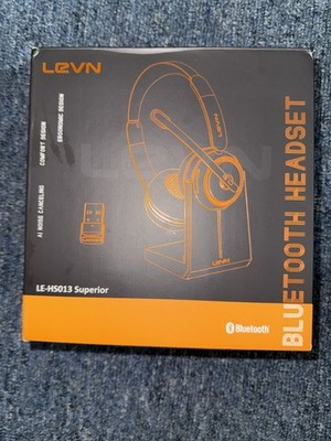 LEVN LE-HS013 Bluetooth Headset with MicrophoneNoise Canceling, Comfort Black