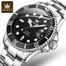 OLEVS Men s Watch Automatic Mechanical, Stainless Steel Luminous Waterproof Date