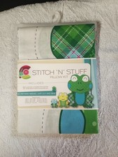 Creative Cuts Frog Stitch 'N' Stuff Pillow Kit Create 3 Pillows One Pocket Pal