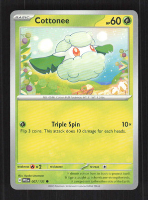 Cottonee Pokemon SV: Prismatic Evolutions #007/131