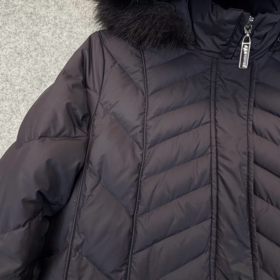 Abrigo acolchado Per Una Berenjena Púrpura Damas Cálido Pluma y Plumón Mediano con Capucha Foto 3 de 4