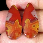 18.70 Cts Natural Noreena Jasper Pear Pair Cabochon Loose Gemstone 11x25x4mm