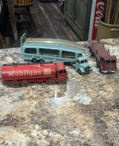 Lot Of 3 Vintage Dinky Toy Semi Trucks