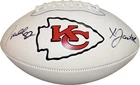 Kansas City Chiefs Dante Hall Signed White Logo Football JSA Certified
