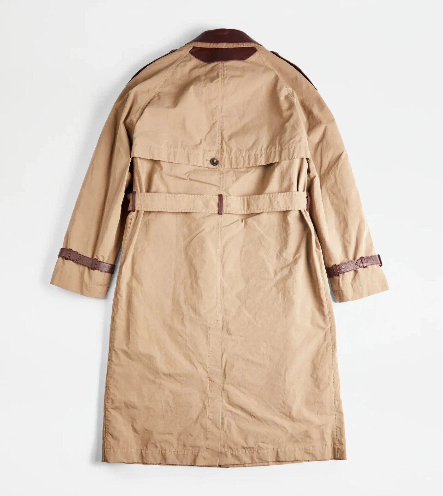 Authentic Tods Mens Trench Coat with Leather Inserts Beige 52 IT 42 UK XL £2,895 image 2