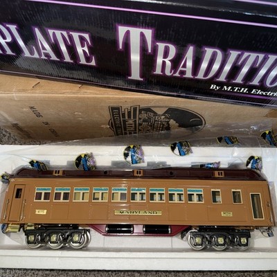 MTH Tinplate Traditions #415 State Car Solarium “Maryland” - Two Tone Brown