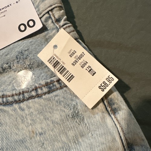 New Aero 90’s Baggy Jean Shorts Hemp Denim Size 00 Distressed $58 Aeropostale - Picture 7 of 14