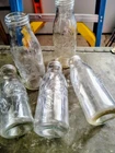 SET OF 5 VINTAGE CLEAR, MINIATURE 5 cent GLASS COCA COLA BOTTLES