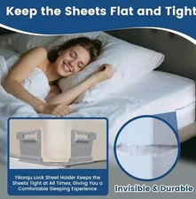 Bed Sheet Holders for Corners, Sheet Holders Keep Sheets Firm & Tight - Lock Fit