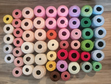 Lot of 55 Vintage Crochet Thread Multicolor New Used South Maid JP Coats