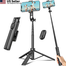 Selfie Stick Tripod for Phone with Remote Control Holder, 50 50 Inch, Black