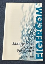 Eiger EFX-3360PL Fax Modem XT Driver 33.6kbbs v.34 PC Card - Users Guide