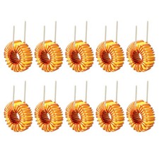 10Pcs Vertical Toroid Magnetic Inductor Monolayer Wire Wind Wound 33uH 5A Coil
