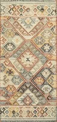 Modern Oriental Runner Rug 2x5 Hand-Woven Wool Tribal Carpet