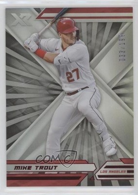 2022 Panini Chronicles Xr Red 33/199 Mike Trout #17 b4d