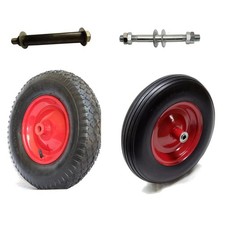Schubkarrenrad luftbereift Vollgummi PU Achse Schubkarrenreifen 4.80/4.00-8