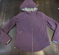 Athleta Girls Purple Super soft Jacket W/Grey Lining Girls XL 14