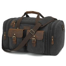 Imyth 60L Large Capacity Leather Duffle Bag -...