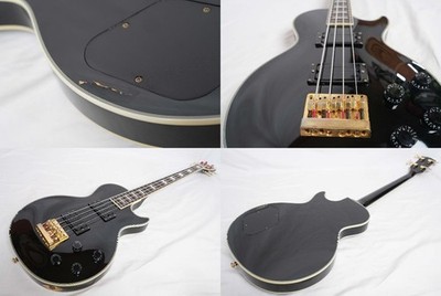 Grass Roots by ESP G-LB-52CC BLACK 2012 Les Paul Custom Bass Ship
