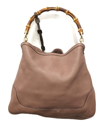 Gucci Diana Bamboo Leather Shoulder Bag Brown Medium 282315 Italy Gold HW 40cm