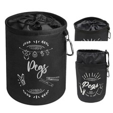 Pegs Bag for Washing Line with Drawstring Closure & Hanging Snap Hook Waterproof