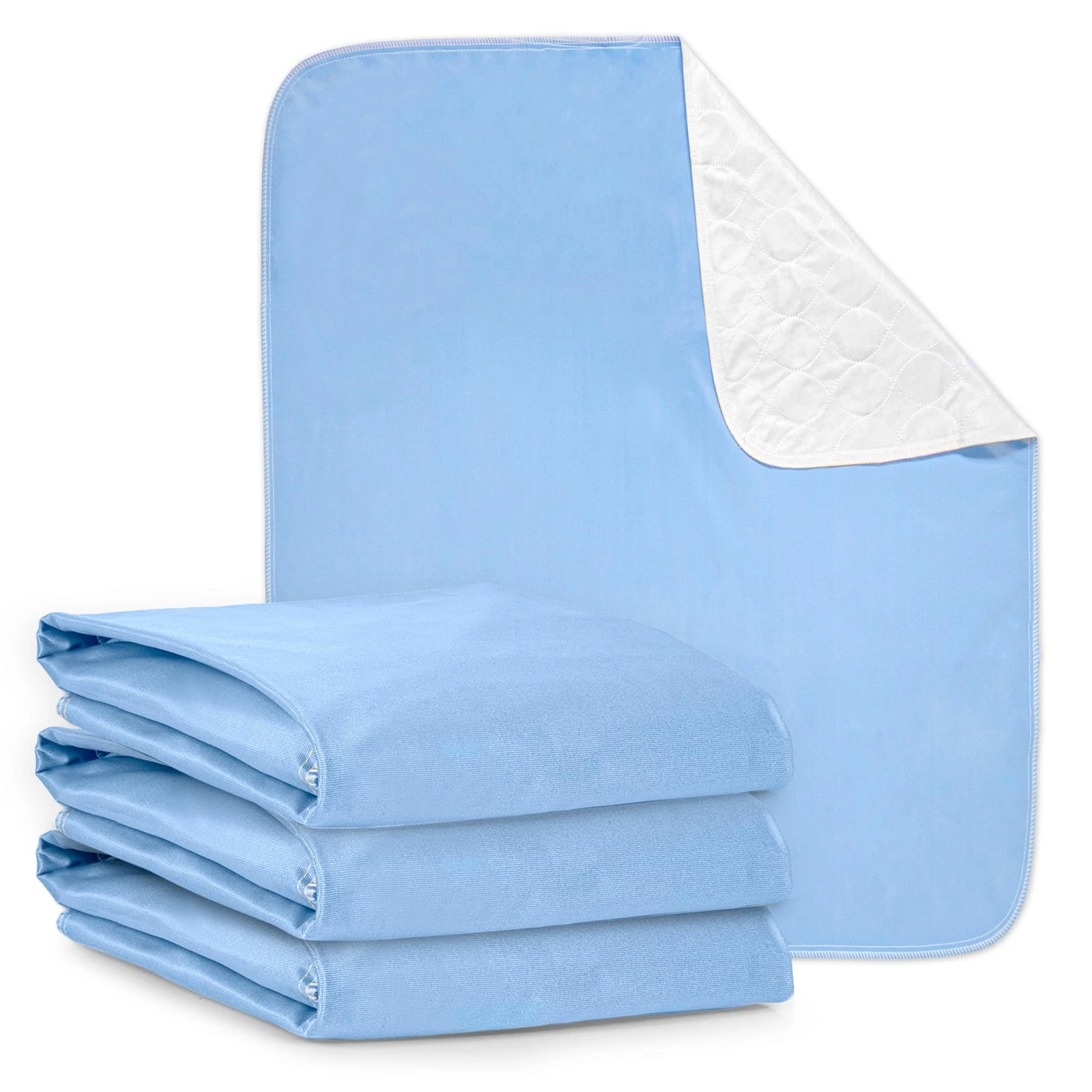 Dry Defender Mattress Sheet Protector Bed Underpad - Flat 17in x 24in - 3 Pack