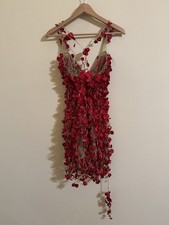Cult Gaia Ciela Dress Flowers Red XS