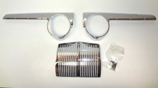 Ford Passenger 3 Piece Chrome Dash Set Made in USA 1942-1948 VINTIQUE
