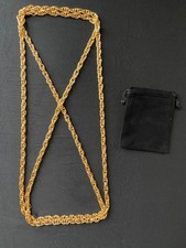 Fast and Loose Gold Plated Magic Throw Chain 66 inch 9x7x1.4mm links 43 grams