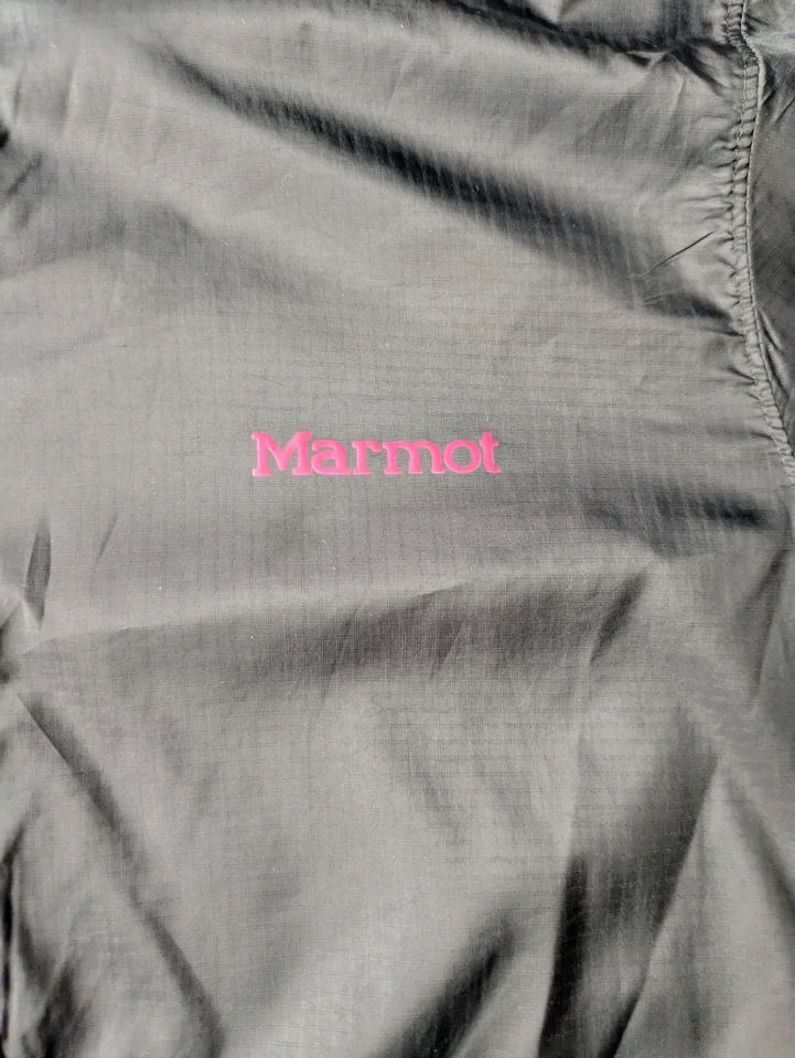 Chaqueta Cortavientos Marmot S Negra Rosa Cremallera Ligera Correr Senderismo Aire Libre Foto 3 de 4