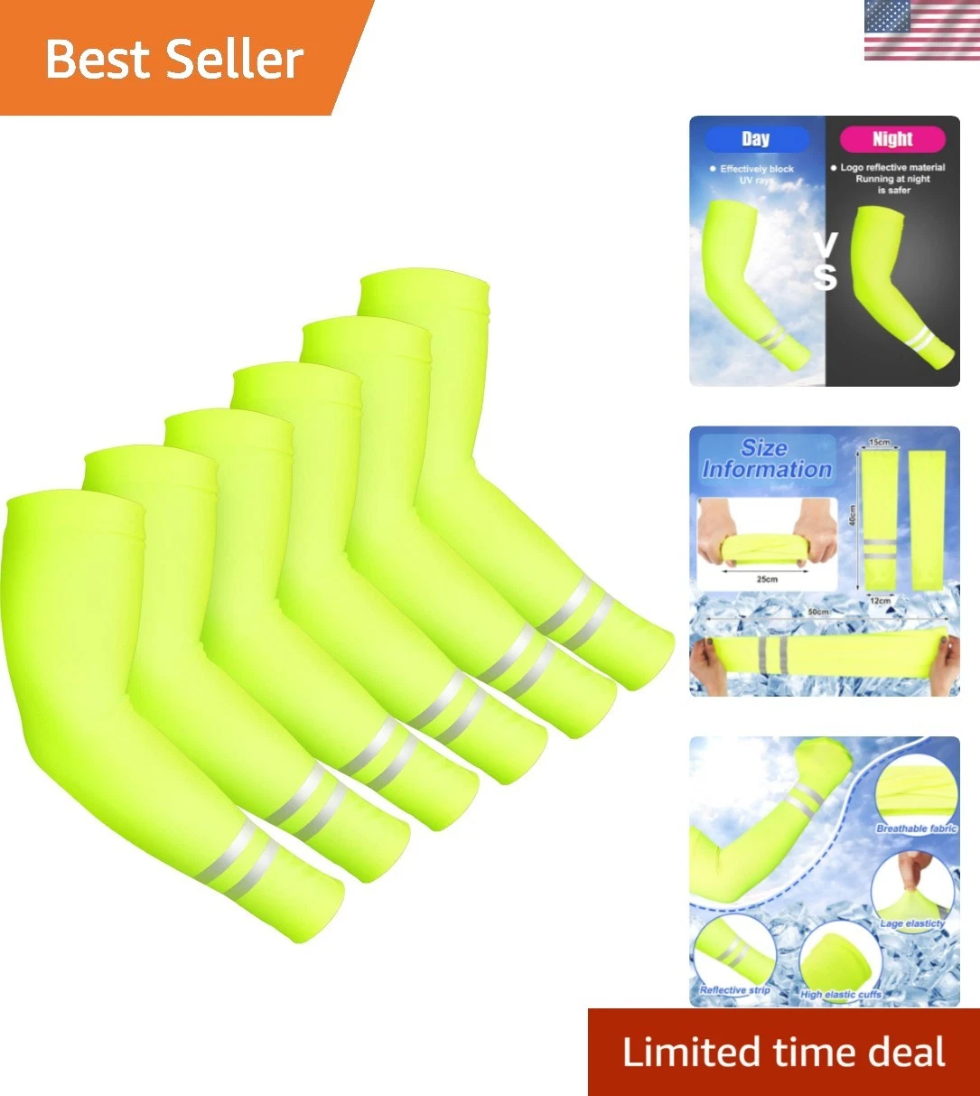 6 Pairs UV Sun Protection Arm Sleeves for Men Women Reflective Cooling Compre...
Opens in a new wind