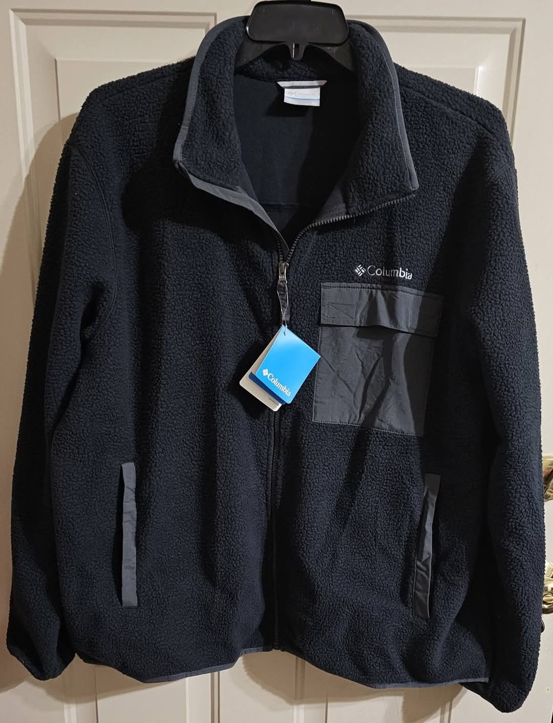 New with Tags Black Columbia River Ranch Fleece Zip Jacket