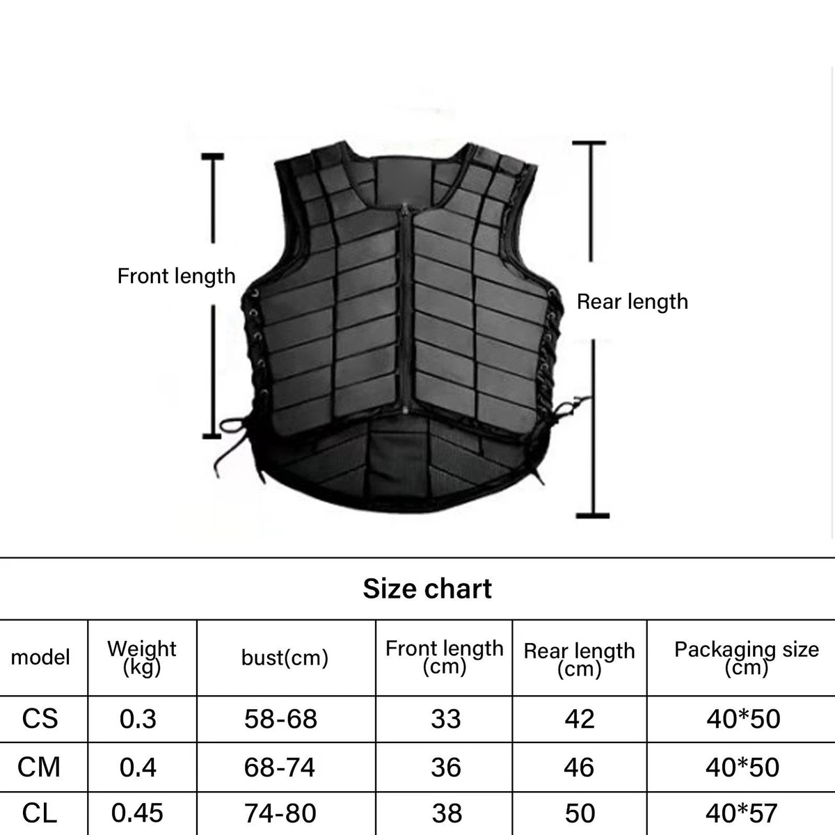 (CL)Protective Horse Riding Training Safety Vest For Boys Girls Children HE