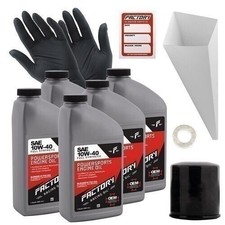 Factory Racing Parts SAE 10W-40 5qt Oil Change Kit Fits Kawasaki VN1700 VN2000 37.59 per gallon