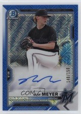 2021 Bowman Mega Box Chrome Mojo Blue Refractor /150 Max Meyer #BMA-MM Auto 1g75