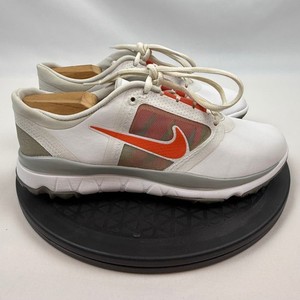 Nike Lunar Duet Classic Women Golf Shoes White Orange 611509-100 Size 8