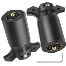 2 Pack 7 Pin Trailer Plug, Waterproof Heavy-duty 7 Way Trailer Plug