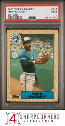 1987 TOPPS TRADED TIFFANY #74T FRED McGRIFF BLUE JAYS HOF PSA 9