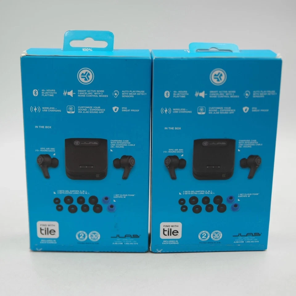 2 Pack JLab Epic Air ANC Gen 2 Wireless Bluetooth Earbuds Active Noise Canceling - Image 3 of 3