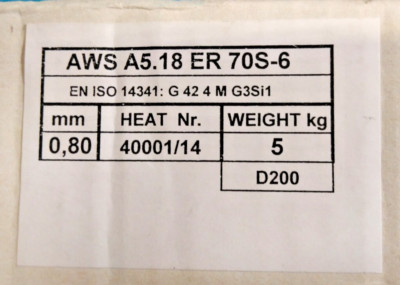 5 kg Merkle N08052210 Schutzgas-Schweißdraht SG 2 0,8 mm, Typ: SG 2, D200, Klein