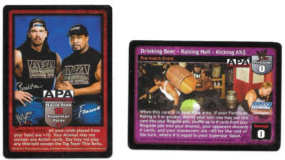 WWE RAW DEAL - 2X APA Cards *FREE SHIPPING* FACE CARD