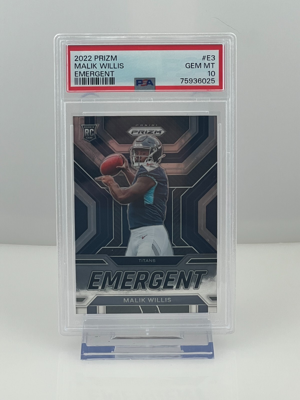 Malik Willis Panini Prizm Emergent #E3 Base