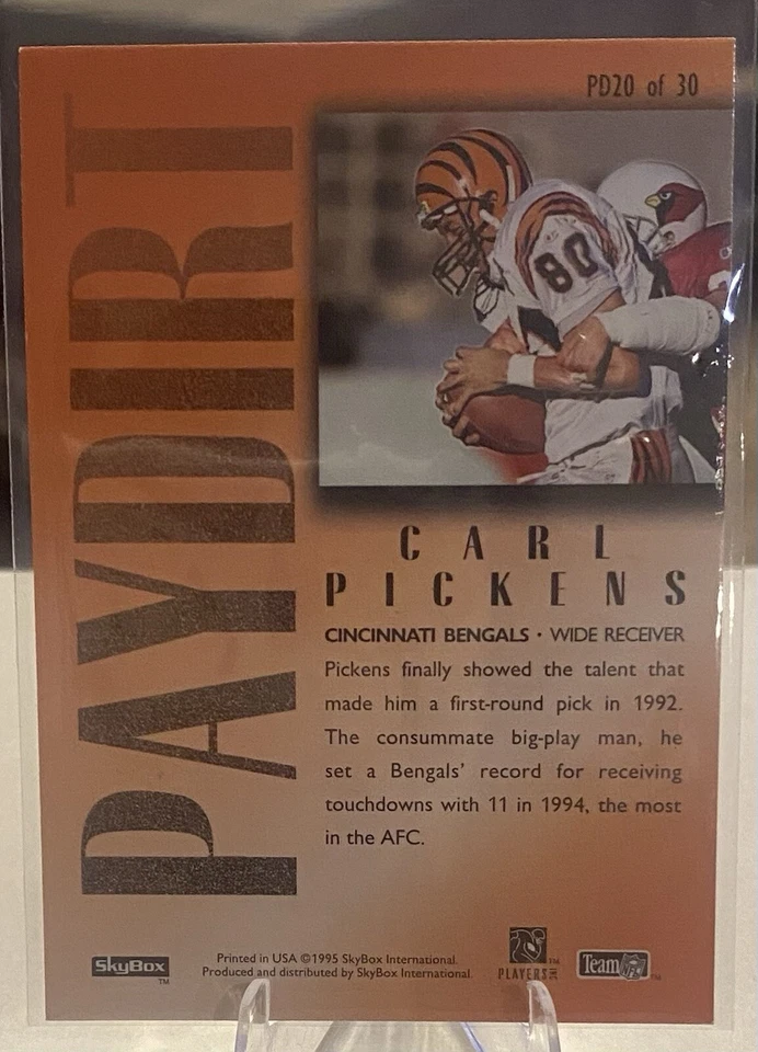 1995 Skybox Premium - Paydirt Gold #PD20 Carl Pickens - Image 2 of 2